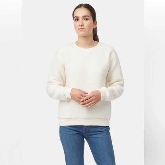 NWOT Tentree Sherpa 100 % Recycled Polyester Sweater - Picture 5 of 11